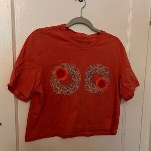 CocoKealohi lauhala piko ‘ole hat crop t-shirt